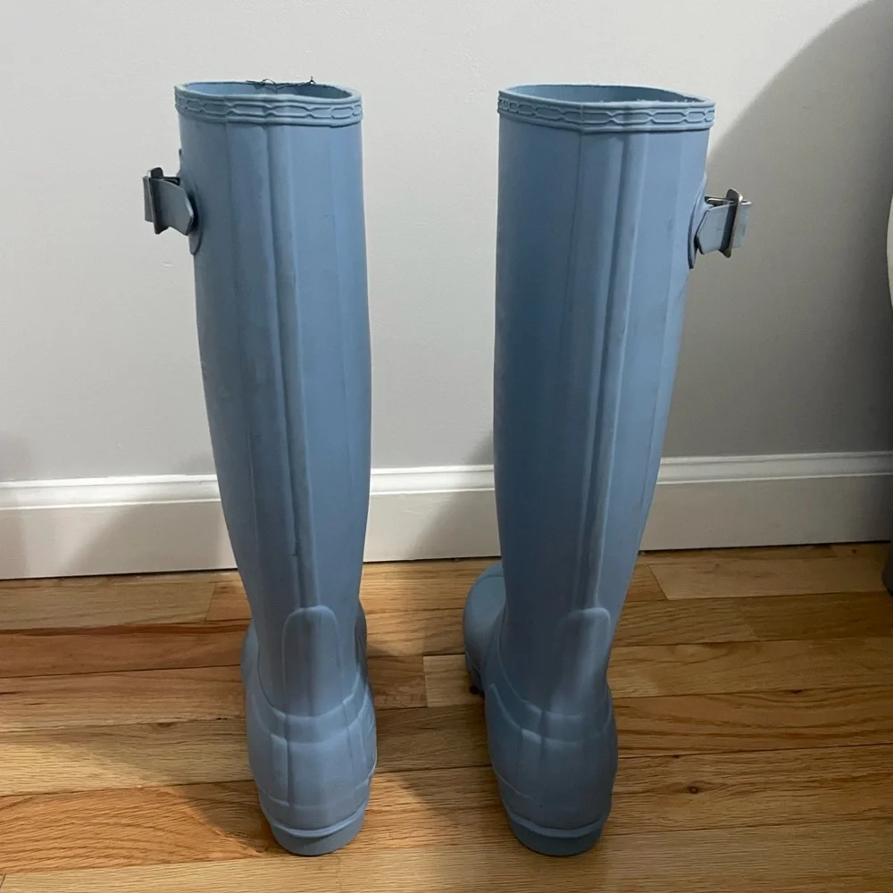 Light/Carolina Blue Packable Hunter Rain Boots - Picture 8 of 8